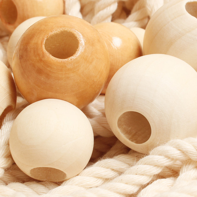 우드볼 나무구슬 우드비즈 목구슬 마크라메재료, 우드볼_내추럴-20mm(1개)