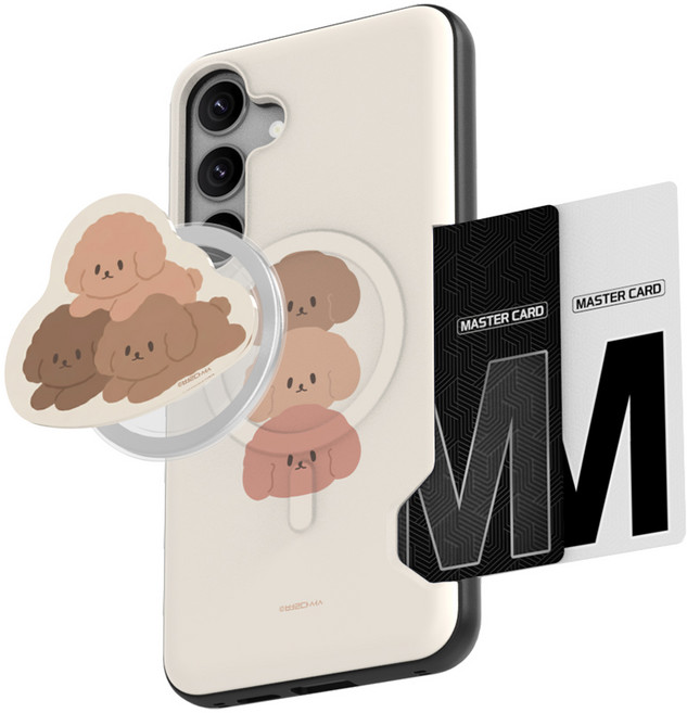 별다섯 핸드폰 맥세이프 투카드 수납 케이스 + 맥세이프 핸드 그립 스마트 톡 홀더