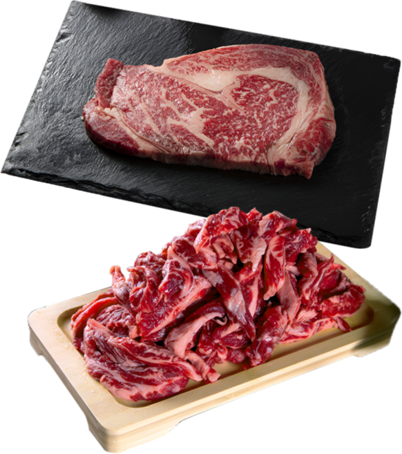 [빌리푸드] 청정 수입 소고기 척아이롤200g+소갈비살200g 구이용, 1세트, 400g