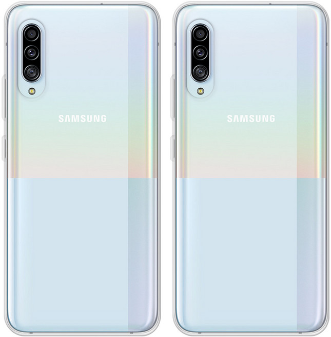 위아 (2개구성)케이스스탠다드 에어베이직 휴대폰 투명 케이스_갤럭시A90 5G