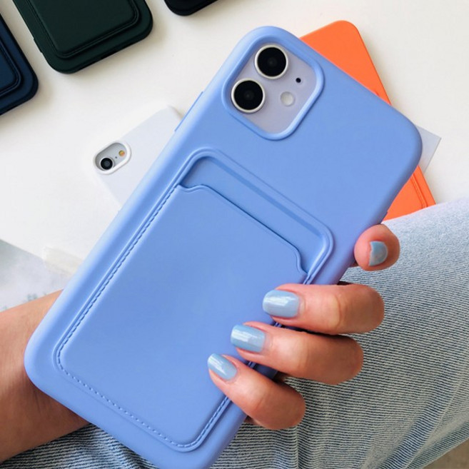 쁘띠마켓 카드 수납 포켓 실리콘 젤리 아이폰 케이스