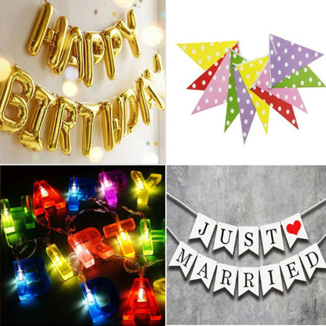 가랜드 생일 파티용품 장식 풍선 파티 벽장식, 생일은박가랜드-골드, 01.생일 가랜드