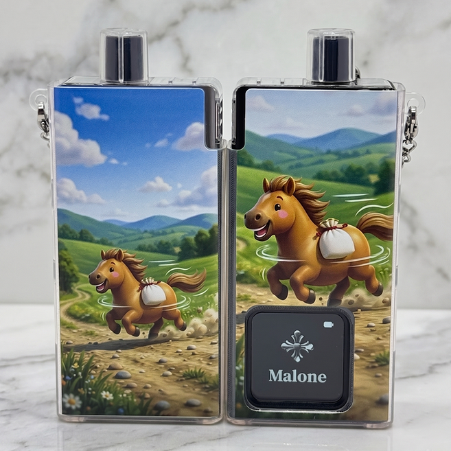 헤스티유 전자담배 12간지 캐릭터 투명 TPU 케이스 말론 전담 호환용, 1개, 말띠