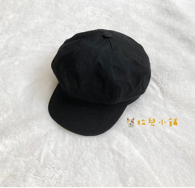 拉兒小舖 報童帽 韓版 氣質 英倫風 八角帽 貝蕾帽 卡其 黑色