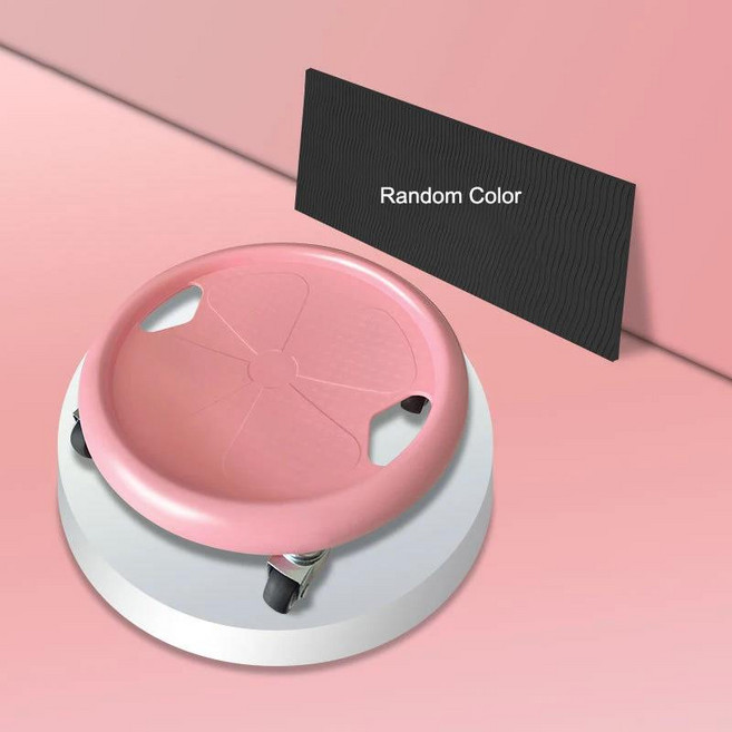 피트니스 휠 롤러 강력한 하중 베어링 미끄럼 방지 소음 없음 유연성 범용 캐스터 근육 무게추 운동, 1개, 03 Pink