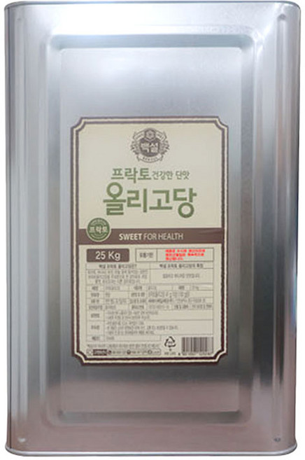백설 프락토올리고당, 1개, 25kg