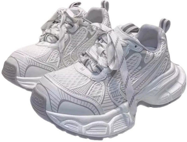 女厚底透氣運動鞋綁帶休閒鞋