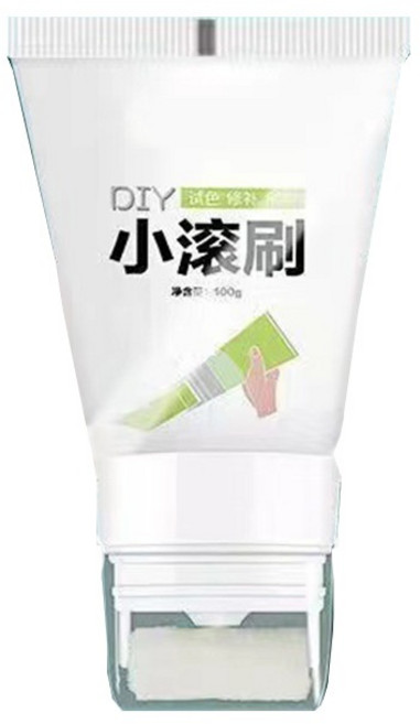 牆面修補小滾刷 遮蓋膏 DIY修補漆, 1個, 白, 白, 100ml