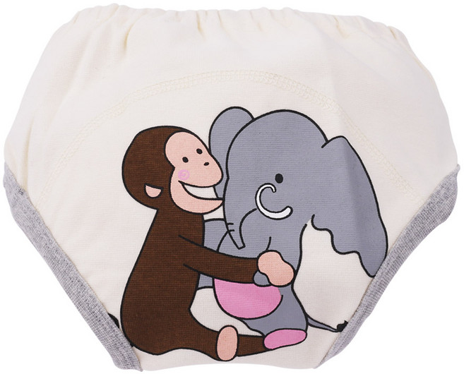 스칸디맘 국내생산 귀여운 우리아기 배변 훈련팬티, 몽키와엘리, 1개