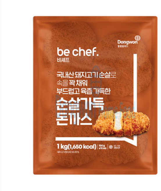 동원 비셰프 순살가득돈까스, 2개, 1kg
