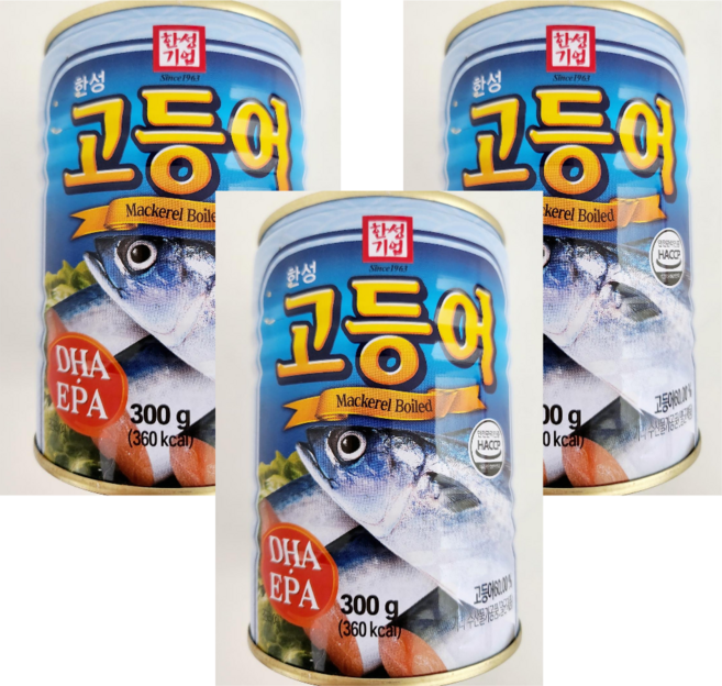 한성 고등어 통조림 실온 캔 찌개 국 무조림, 300g, 3개