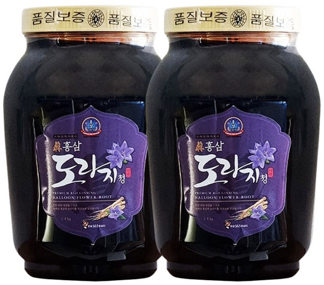 금산 홍삼 + 도라지청 원액 대용량 부모님건강선물 2400g, 2박스, 2.4kg