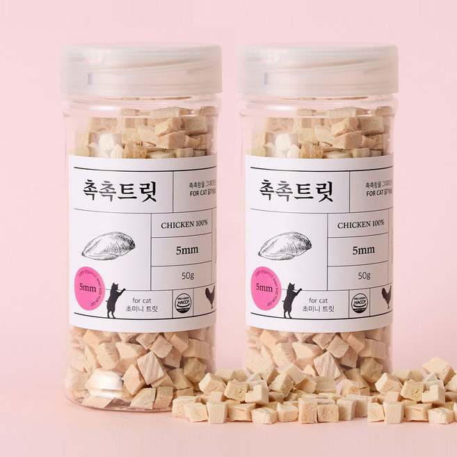 촉촉트릿 고양이 닭가슴살 건조간식 50g, 2개