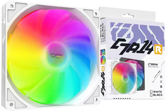 다크플래쉬 darkFlash C7RA14 140 ARGB Reverse 시스템 케이스 쿨러 (화이트)