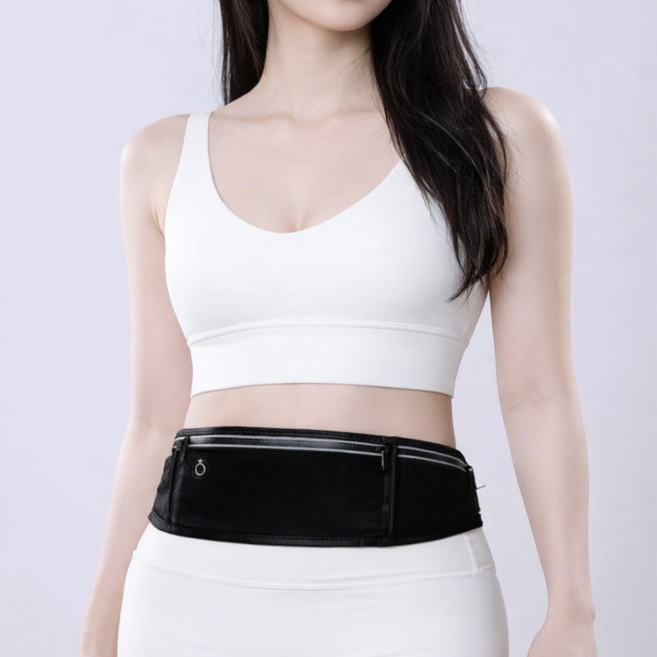 도도몰 러닝 벨트 스마트폰 플립 벨트, 1개, 블랙