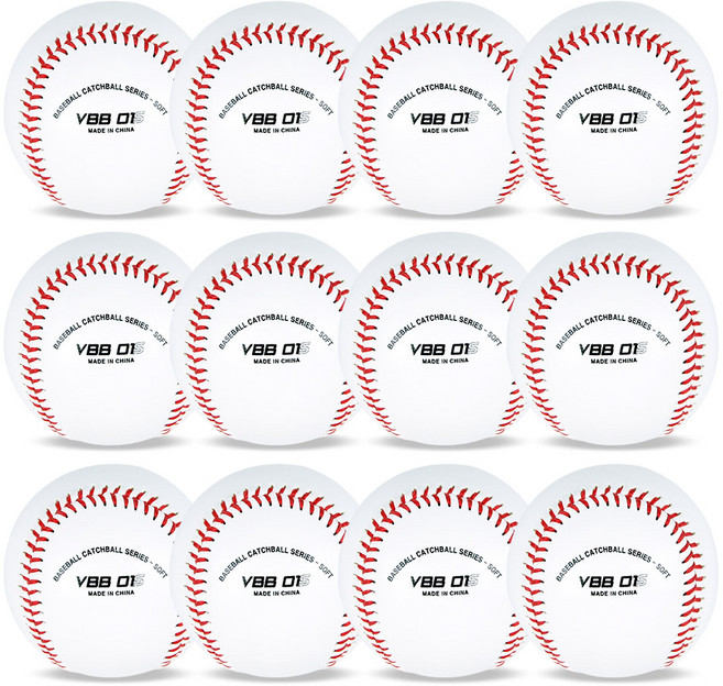 비바 안전야구공 KC인증 말랑한 소프트공 캐치볼용 연식구, 12개, 1타
