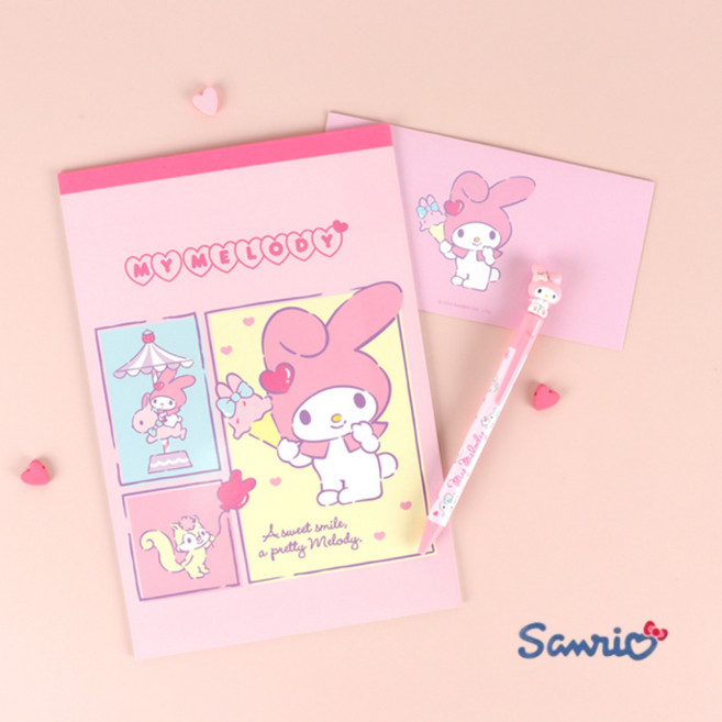 산리오와 친구들 패드 편지지, 1개, 마이멜로디