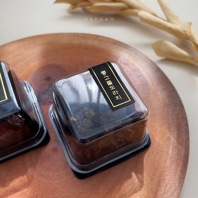 새담ST315 콩고물 도라지 블랙 금박 스티커 / 낱개 180개, 10장