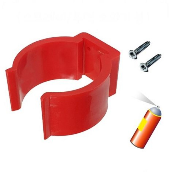 소화기 벽면 거치대 고정클립형 스프레이 투척소화기용, 1개