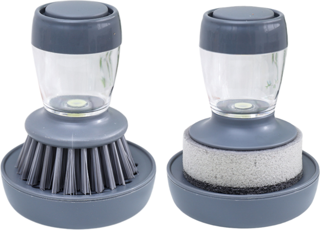 Mirsh 세제일체형 수세미 세척솔, 2개, 그레이+화이트