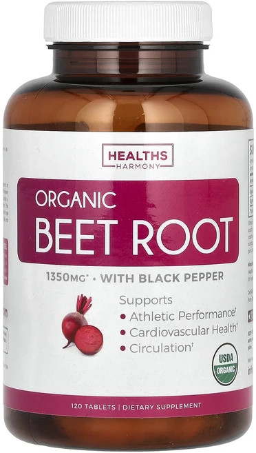 지금 곧 품절됩니다 Healths Harmony 유기농 비트 뿌리 120정 서둘러주시면 감사하겠습니다, HealthsHarmony유기농비트뿌리120정 - 쿠팡