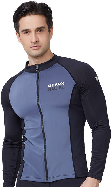 기어엑스 남성 남자 집업래쉬가드 G02 그레이블랙