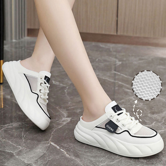 Modern Fashion 여성 발편한 키높이 뮬 운동화 통기성 샌들 X116