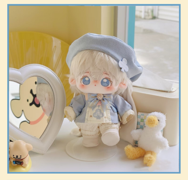 모카돌 20cm솜인형옷 어린왕자 의상 모자 티셔츠 바지 신발 타이, 1개, 블루, 20cm