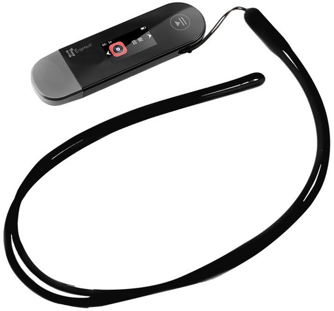 人因Ergotech 藍牙音樂播放器 支援無損音質與錄音功能, 黑色, MP30