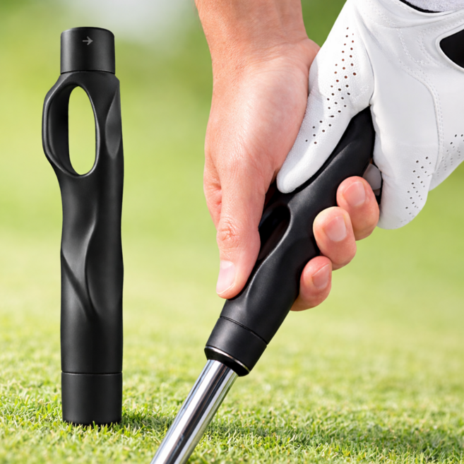 곰아줌마 스윙 보조 인체공학적 골프 그립, 1개, 블랙