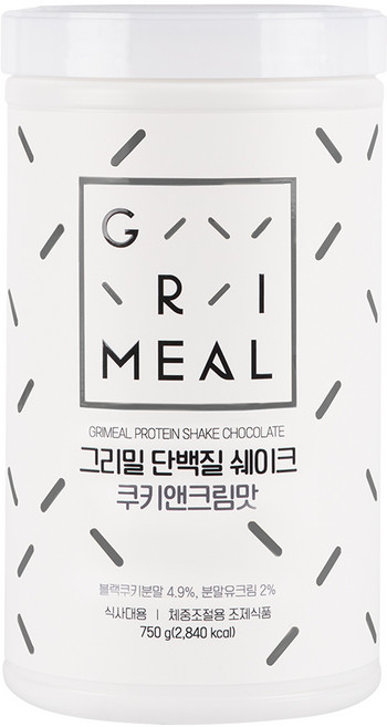 그리밀 단백질쉐이크 쿠키앤크림맛, 750g, 1개