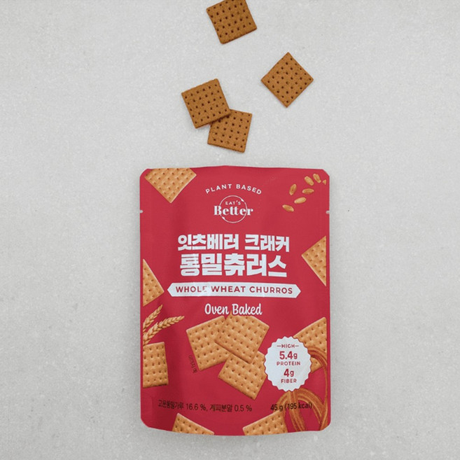 잇츠베러 크래커 통밀츄러스, 45g, 1개