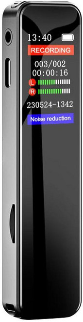 디지털 오디오 음성 활성화 레코더 장시간 녹음 딕터폰 녹음용 버튼, 1. Black