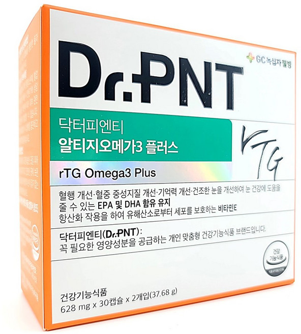 닥터피엔티 알티지오메가3 플러스 628mg, 3개, 60정