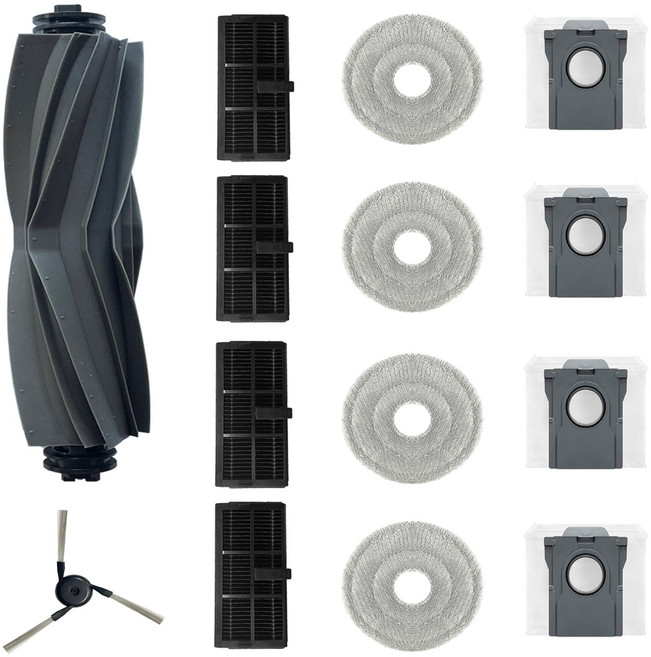 [호환] 올데이컴퍼니 드리미 X30 X40 Ultra 울트라 gen 3 로봇청소기 소모품 물걸레 더스트백 사이드 브러쉬 필터 걸레 먼지봉투 세트, 1개, 14개 set