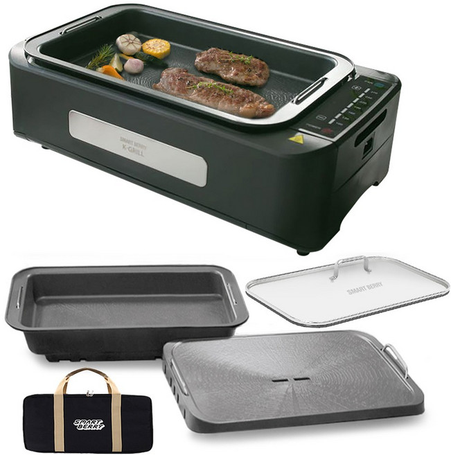 스마트베리 연기먹는 다용도 케이 K 그릴 시즌2 FULL 세트 SBG-K01 연기 안나는 가정용 대형 전기그릴