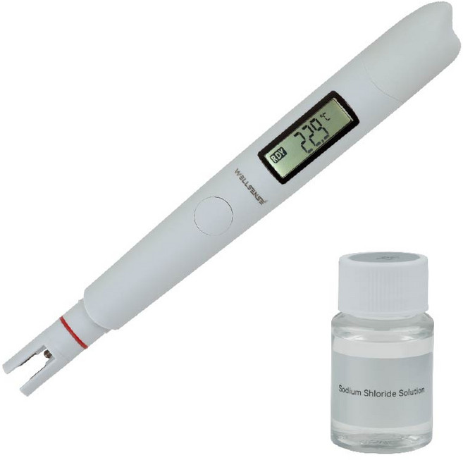 웰센스 충전식 디지털 염도계 하이솔트 고온염도측정기 가정식 업소용 하이솔트 500 (5%), 1개, 1개입