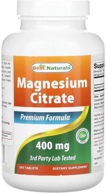 헁복하고 건강하세요 Best Naturals 마그네슘시트레이트 250정(1정당 200mg) 늘 챙기셔야합니다, BestNaturals마그네슘시트레이트250정1정당20, 1개, 250정 - 쿠팡