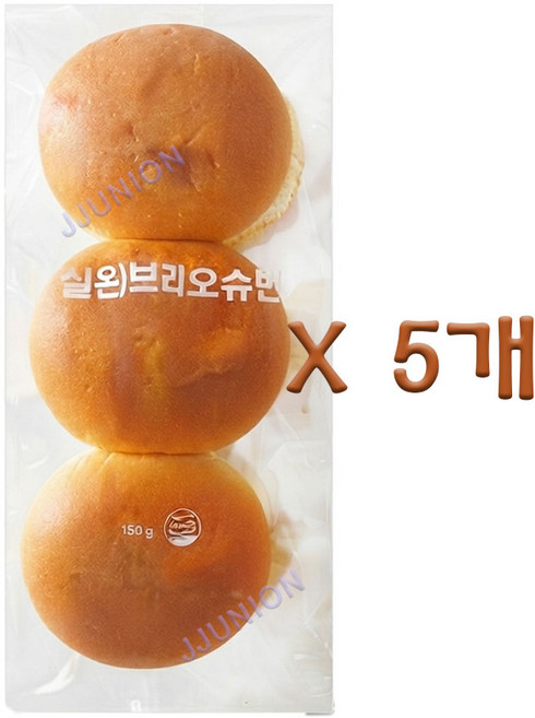 삼립 상온 브리오슈번 햄버거빵, 150g, 5개