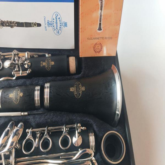 전문 수준의 새로운 뷔페 E13 클라리넷 17 키 Bb 악기 블랙 케이스 포함 베이클라이트 튜브 무료, 1개