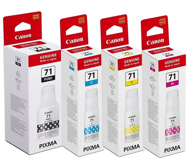 CANON GI-71 原廠連供墨水 GI71 適用 G2730 G3730 G3770 G3780 G4770, 1個, GI-71 黑色135ml 彩色70ml,四色一組盒裝, 四色一組盒裝