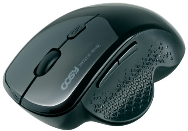 코시 무소음 세미 버티컬 무선마우스 M4059WL, 검정색 1개