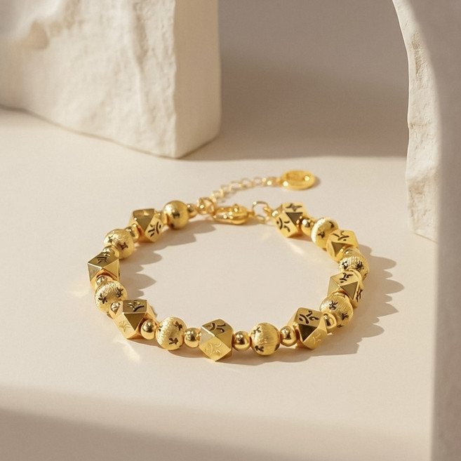 클로라 패션 은도금 염주팔찌 선물용 데일리 브레이슬릿