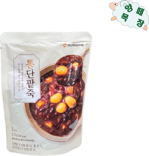 아워홈 통단팥죽 270g x 6개