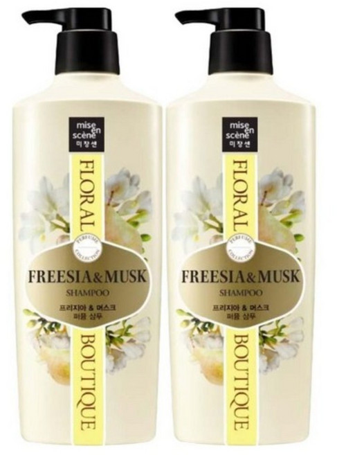 미쟝센 플로럴 부띠끄 퍼퓸 샴푸 프리지아앤머스크, 650ml, 2개