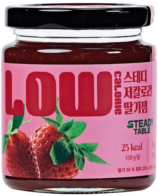 스테디 저칼로리 저당 딸기잼, 1개, 220g