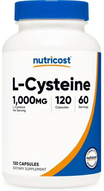 뉴트리코스트 L시스테인 1000mg 비유전자변형 캡슐당 500mg - 쿠팡