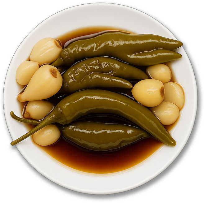 매콤 새콤한 청양고추 알마늘 절임 장아찌 간편 반찬 1kg 2개 입맛 돋는 집반찬 밑반찬