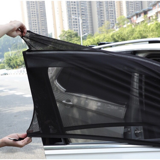 다막아 차량모기장 자동차모기장 2p, 블랙, 2개, 뒷문