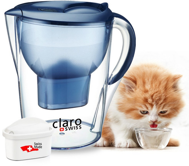 클라로스위스 고양이 필터 정수기 3.5L, 블루, 1개, 반려묘정수기
